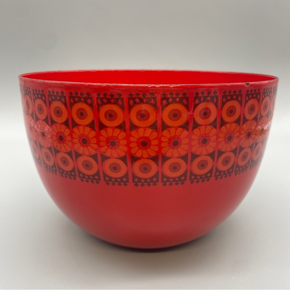 Kaj Franck Other - Vintage Mid Century Red Enamel Bowl Arabia Finel Finland 8 1/4”
